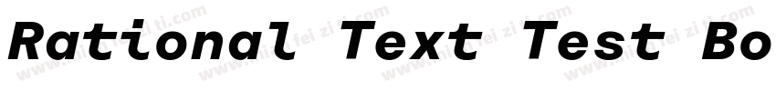 Rational Text Test Book字体转换